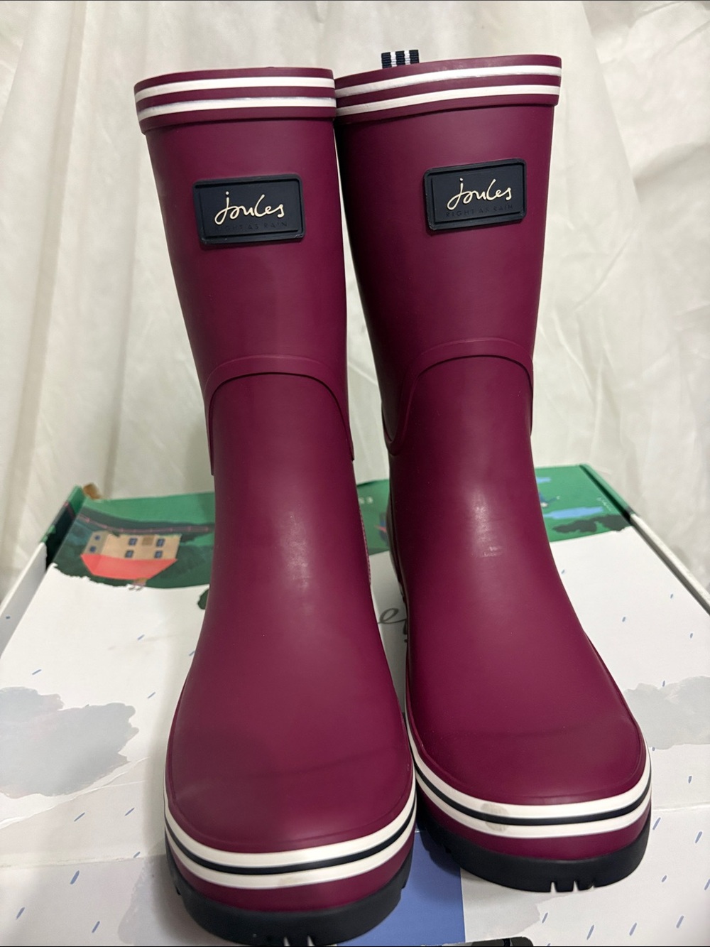 Joules  Berry Rain Boots size US 9 NWT